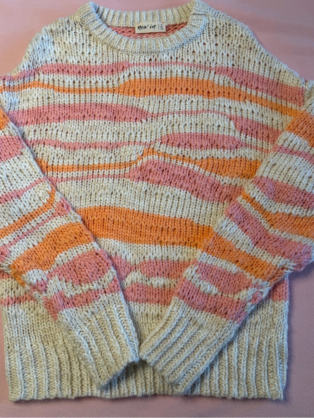 NEW IN Chunky Striped Crewneck Sweater - Picture 2 of 5
